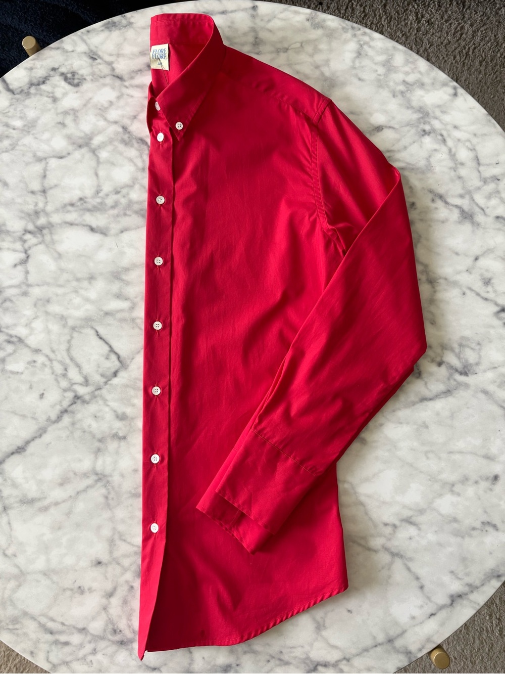 Women's Red Button-Down Shirt